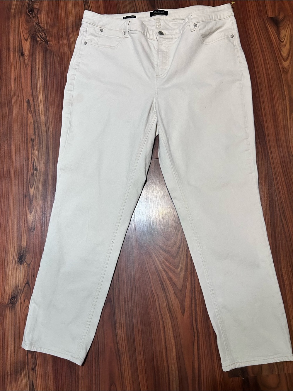 Talbots Women's Cream Straight-Leg Pants